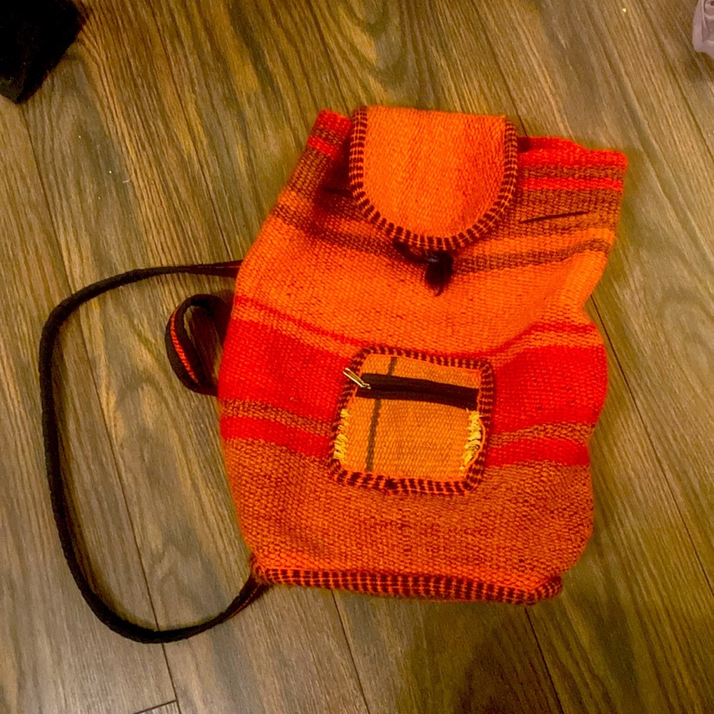 Mini beach Backpack - woven, handmade